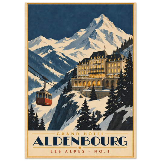 Art-Déco Reiseposter Grand Hôtel Aldenbourg – Wandbild Ansicht 2
