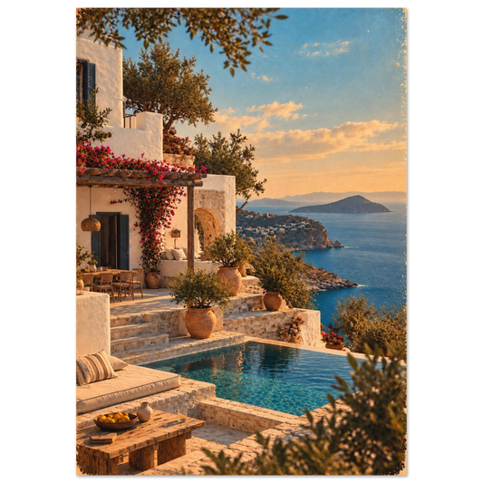 Peloponnes Poster im Vintage-Postkarten-Stil – Wandbild Ansicht 2