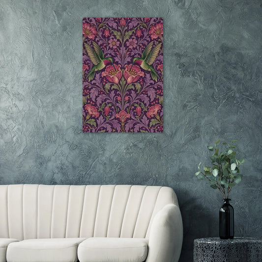 Kolibri Poster im William-Morris-Stil – Wandbild Ansicht 2