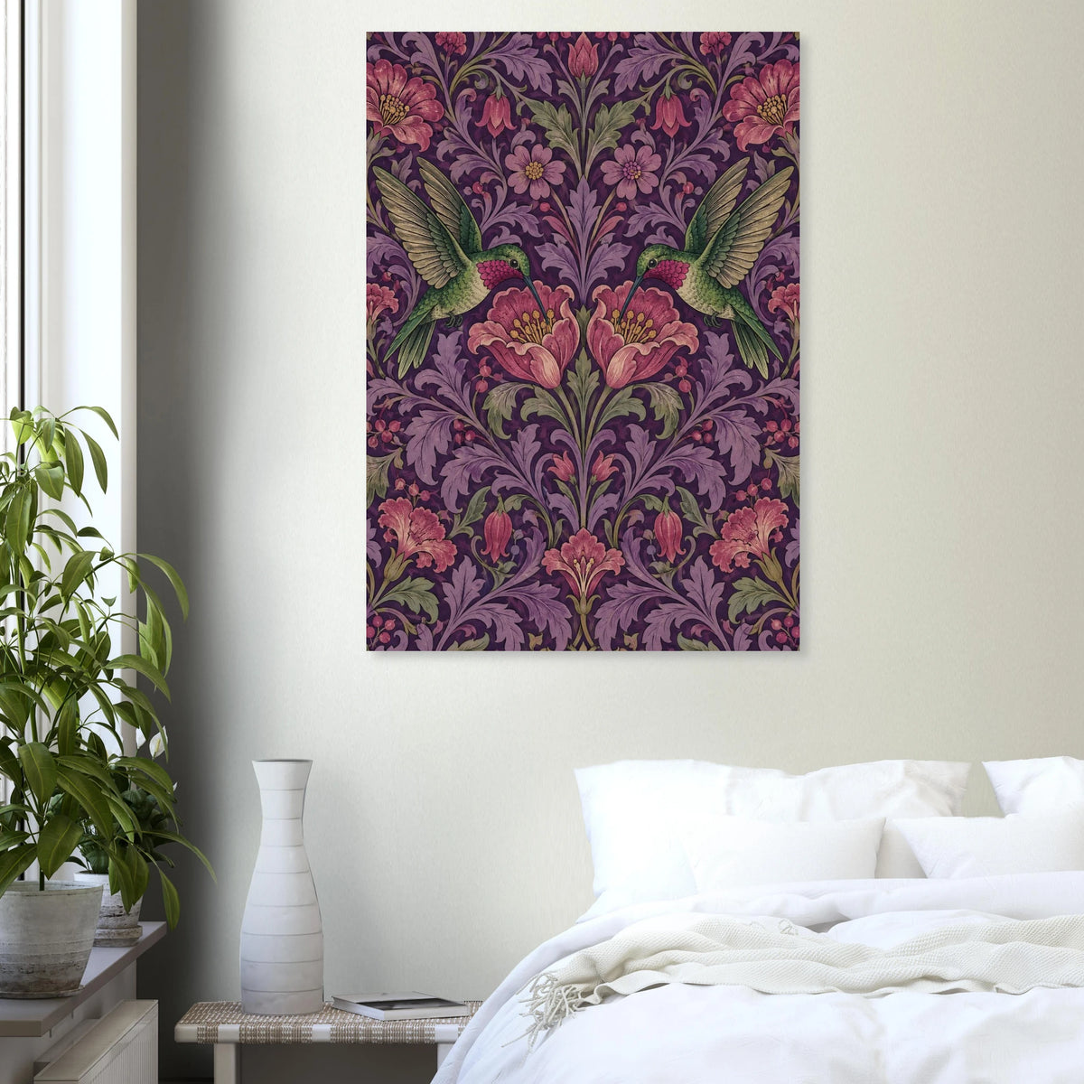 Kolibri Poster im William-Morris-Stil – Wandbild Ansicht 4