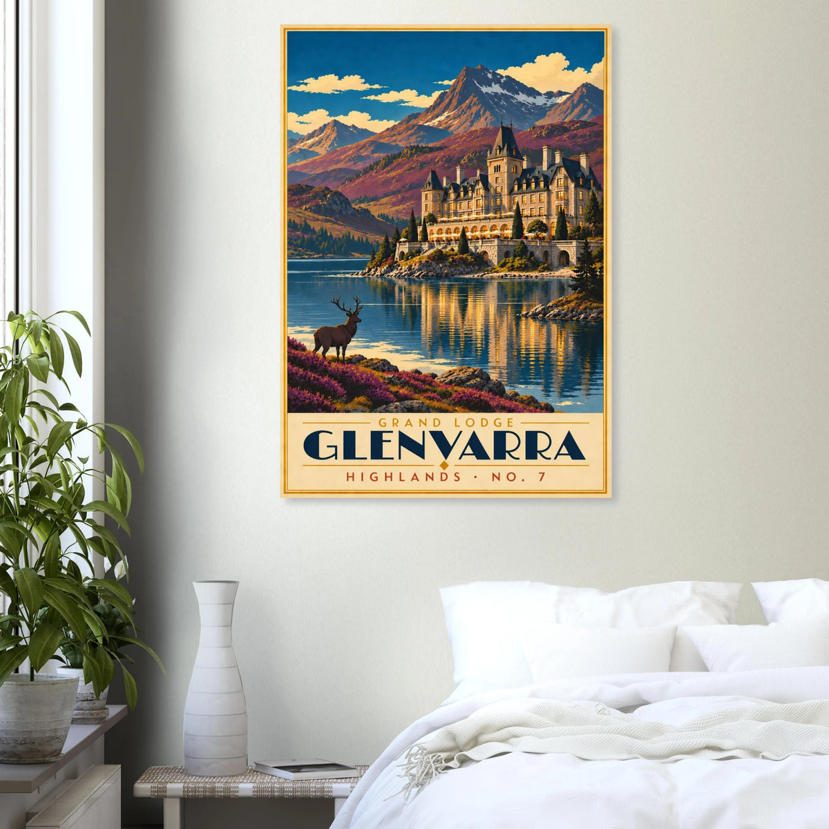 Art-Déco Reiseposter Grand Lodge Glenvarra – Wandbild Ansicht 6
