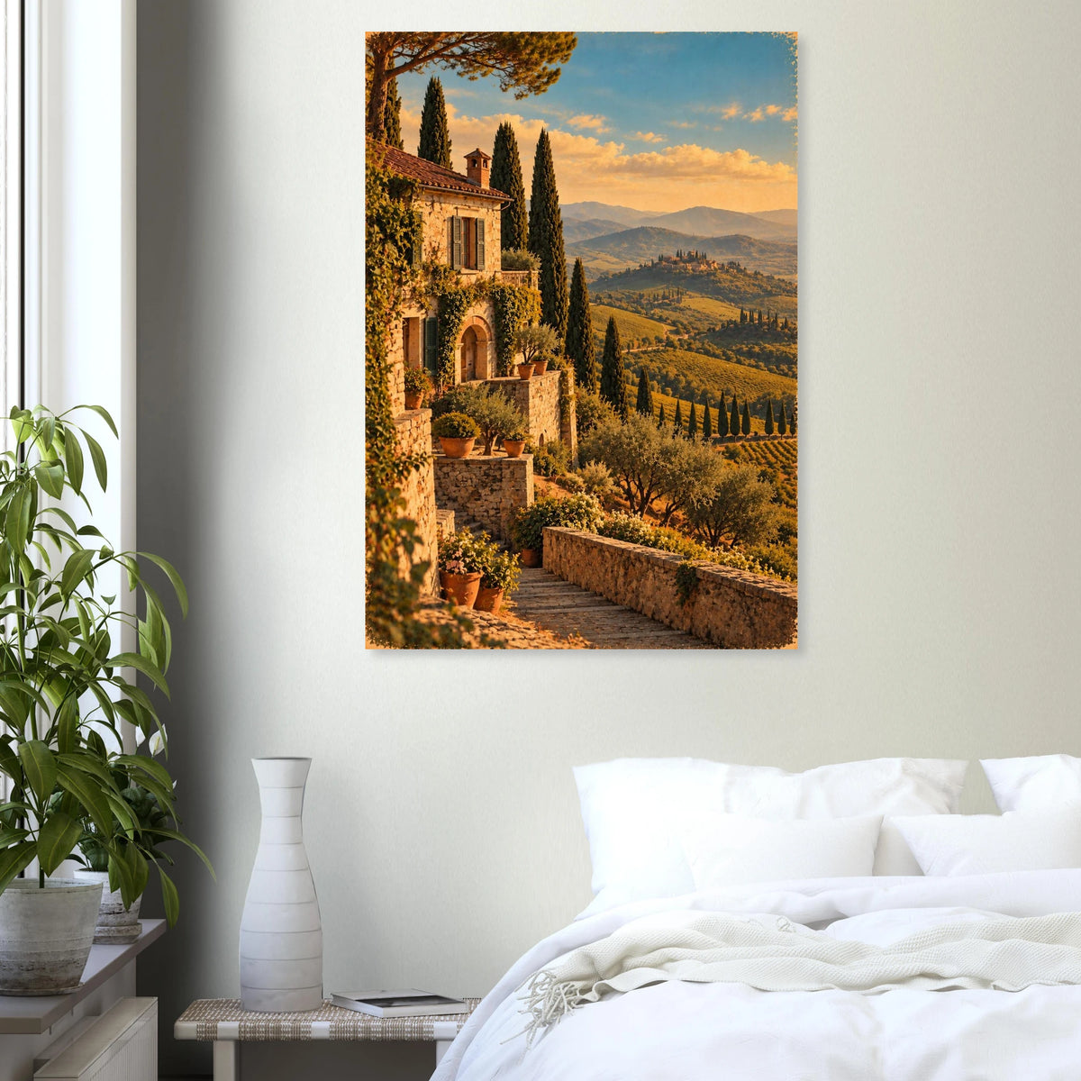 Toskana Poster im Vintage-Postkarten-Stil – Wandbild Ansicht 8