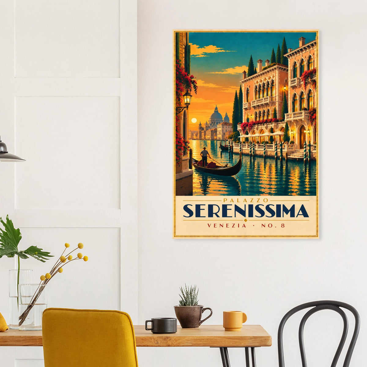 Art-Déco Reiseposter Palazzo Serenissima – Wandbild Ansicht 6