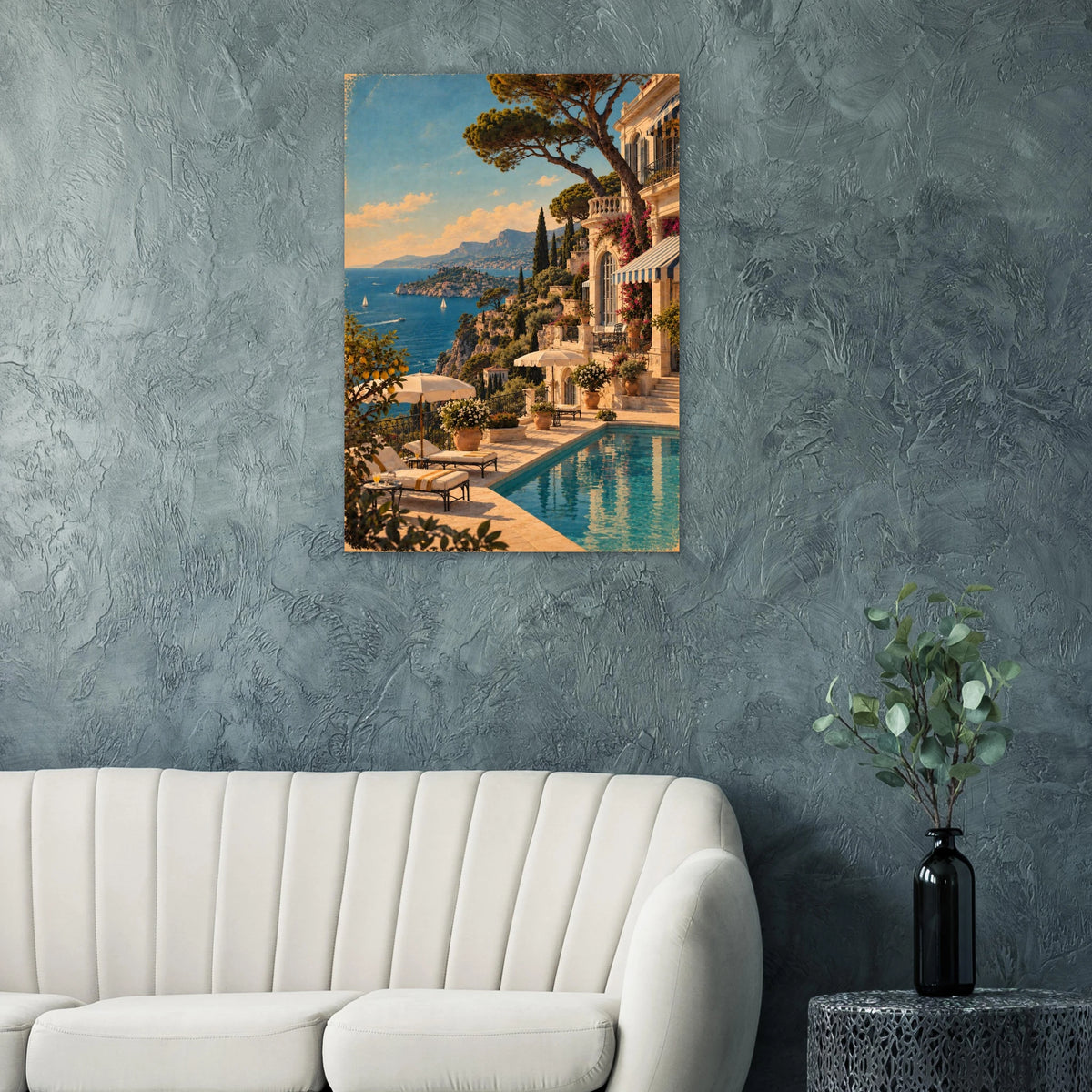 Côte d'Azur Poster im Vintage-Postkarten-Stil – Wandbild Ansicht 7