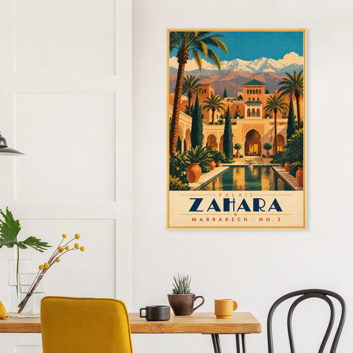 Art-Déco Reiseposter Palais Zahara – Wandbild Ansicht 8