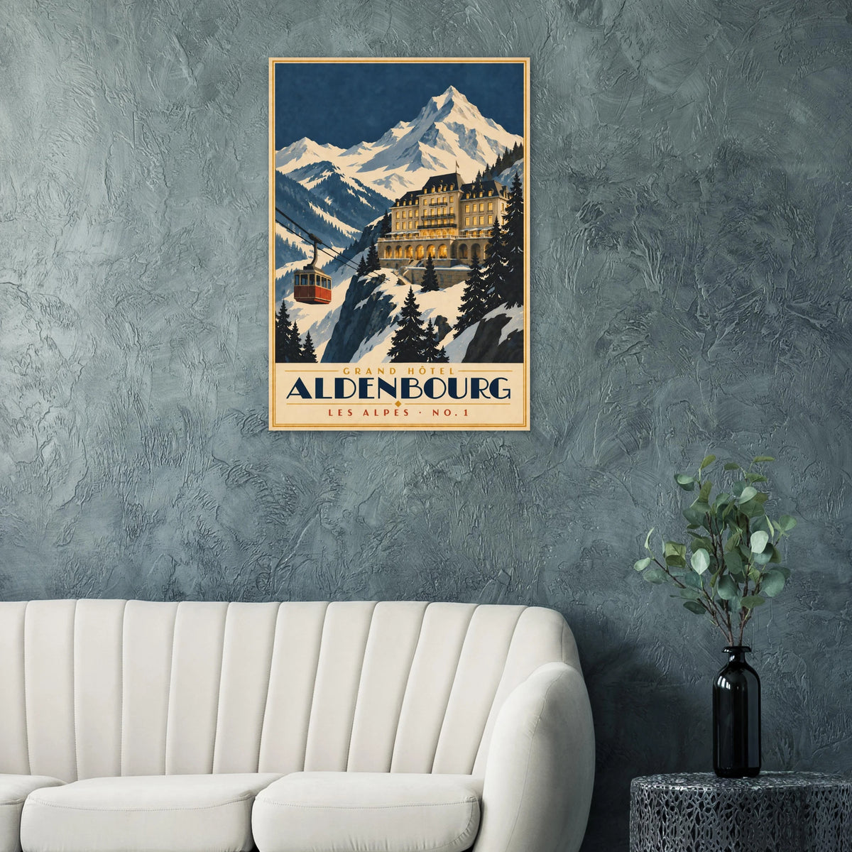 Art-Déco Reiseposter Grand Hôtel Aldenbourg – Wandbild Ansicht 5