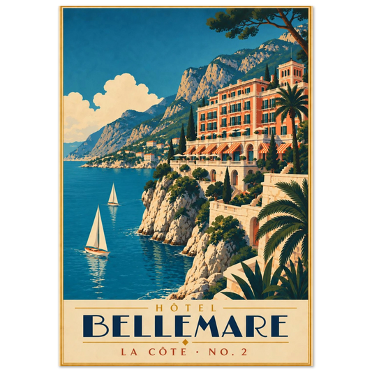 Art-Déco Reiseposter Hôtel Bellemare – Wandbild Ansicht 2