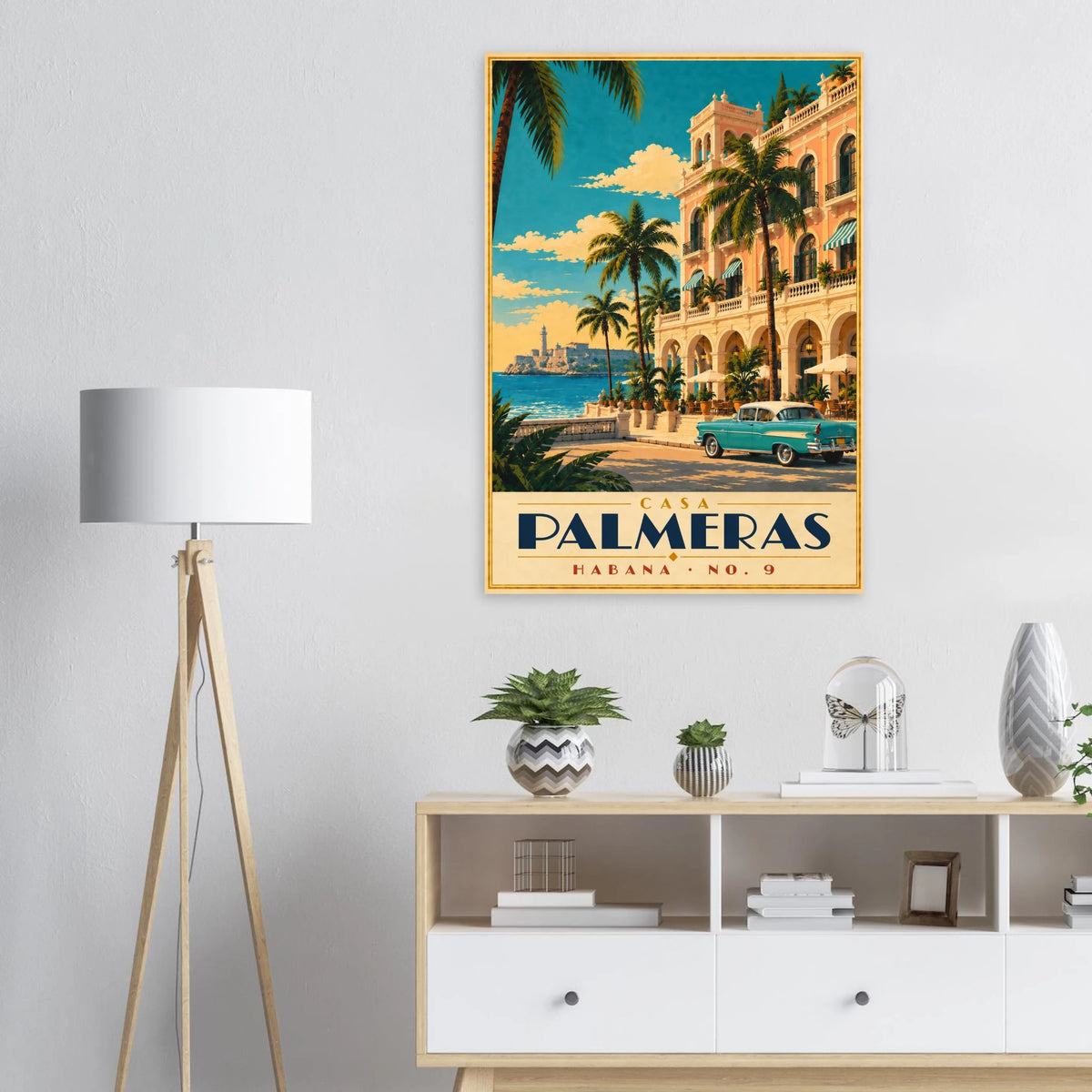 Art-Déco Reiseposter Casa Palmeras – Wandbild Ansicht 8