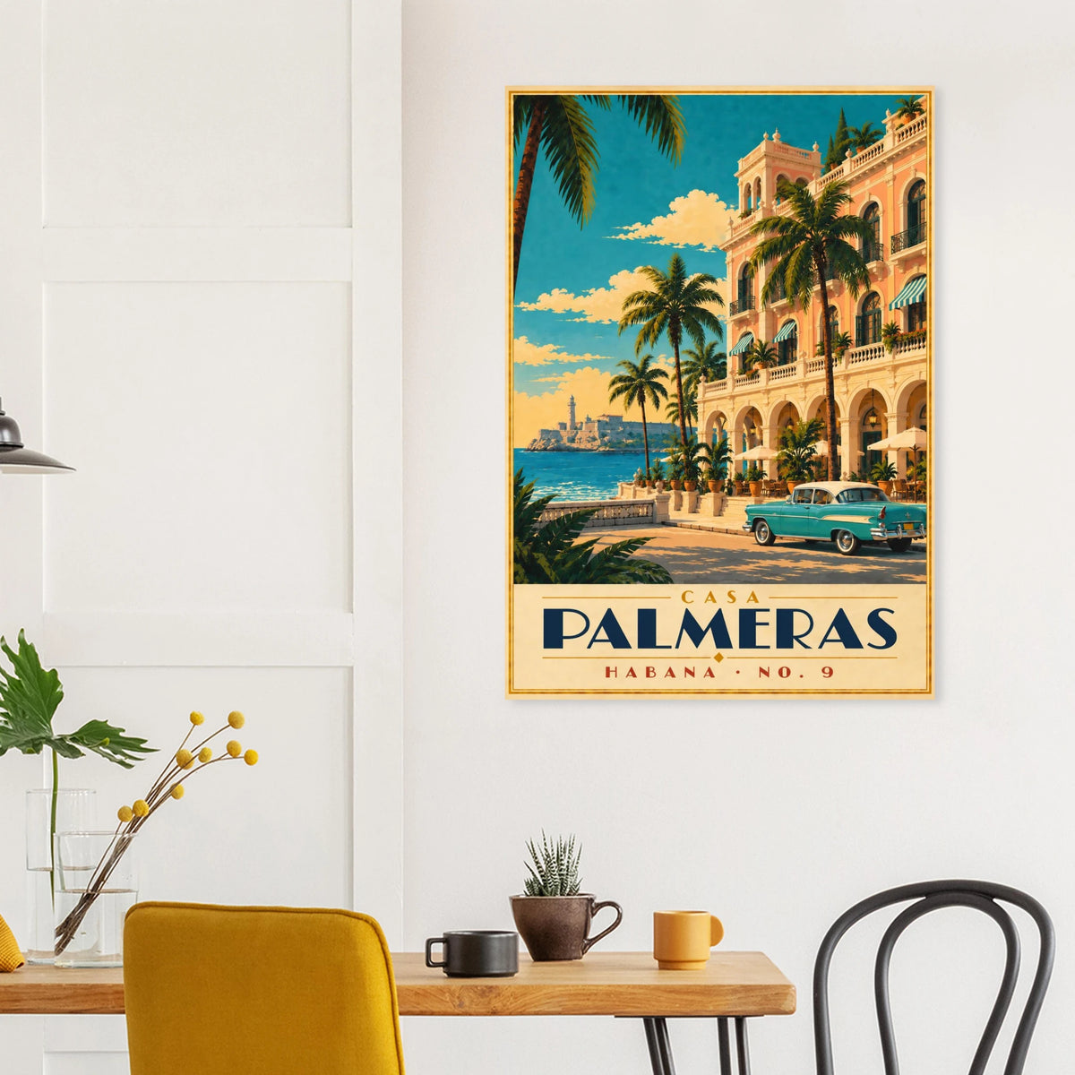 Art-Déco Reiseposter Casa Palmeras – Wandbild Ansicht 5