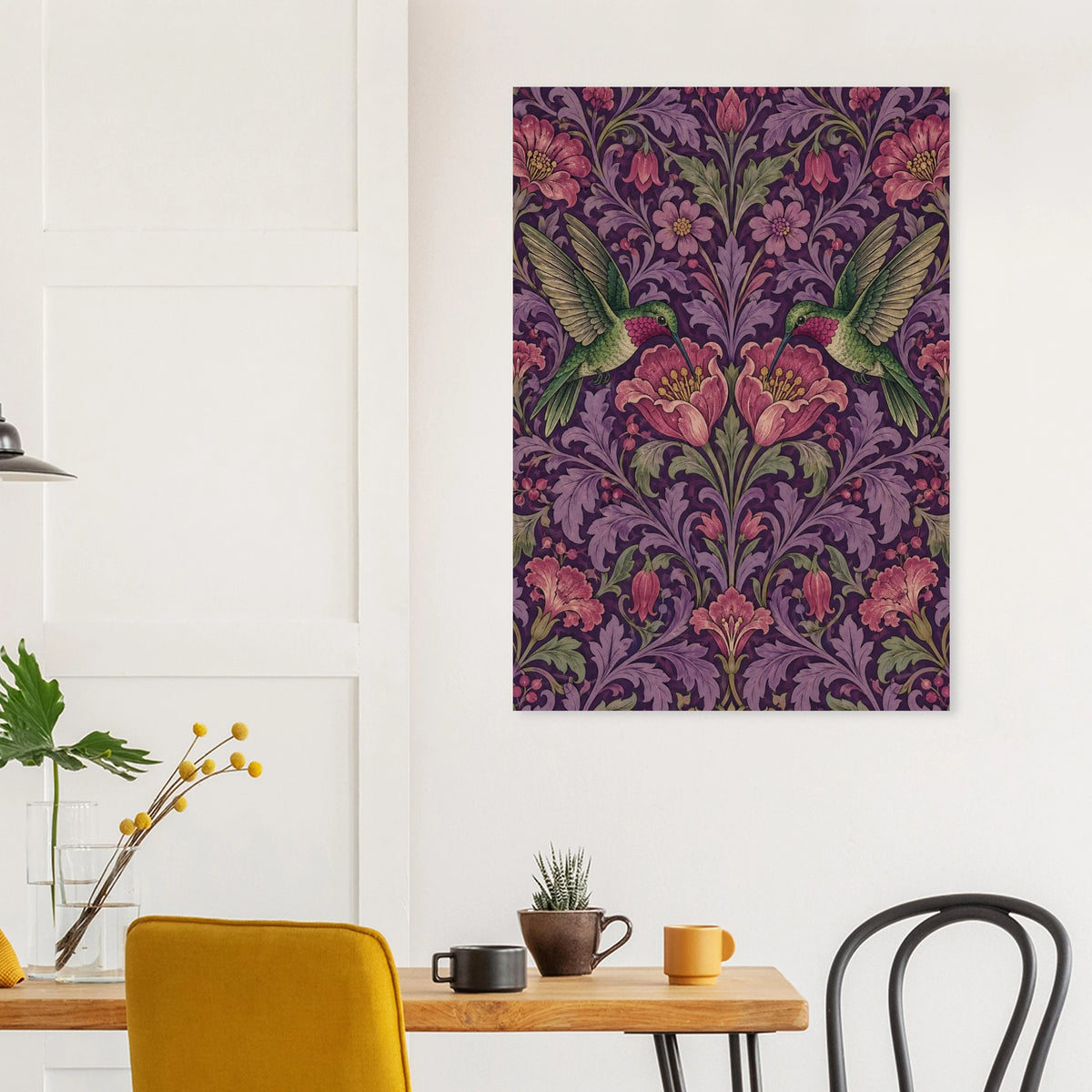 Kolibri Poster im William-Morris-Stil – Wandbild Ansicht 5