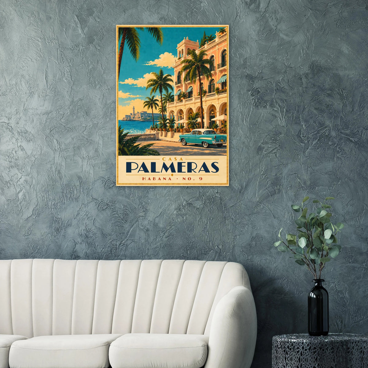 Art-Déco Reiseposter Casa Palmeras – Wandbild Ansicht 7