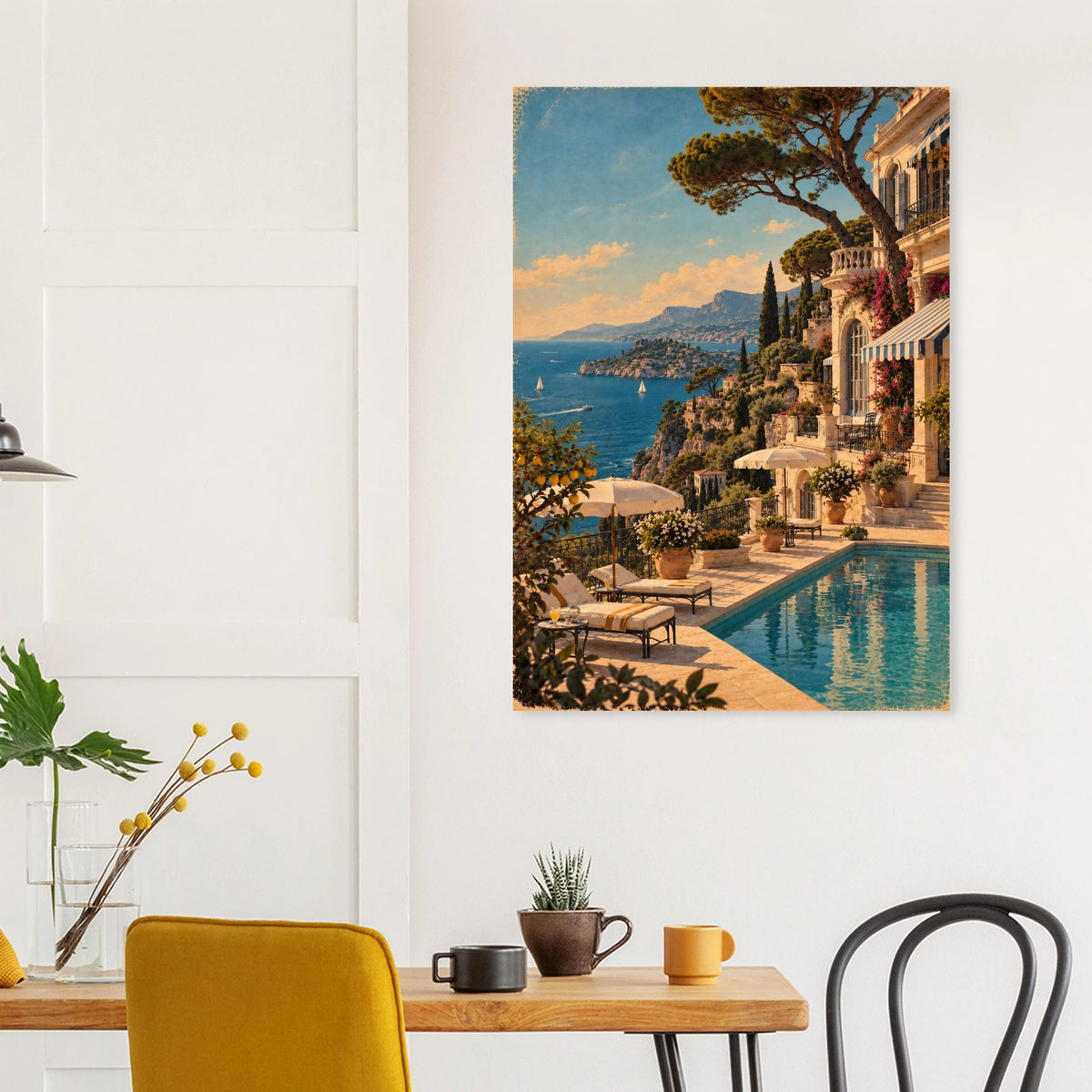 Côte d'Azur Poster im Vintage-Postkarten-Stil – Wandbild Ansicht 5