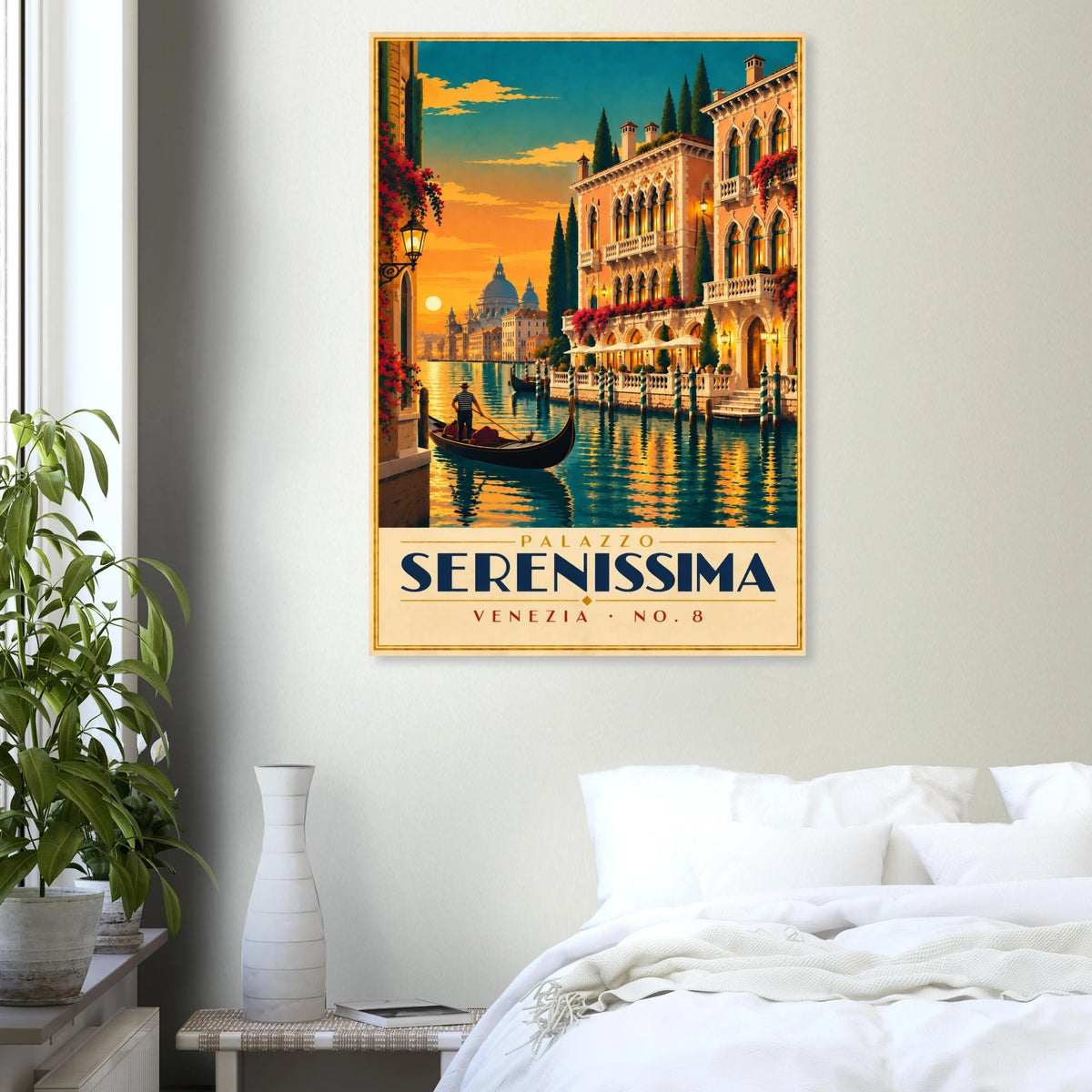 Art-Déco Reiseposter Palazzo Serenissima – Wandbild Ansicht 7
