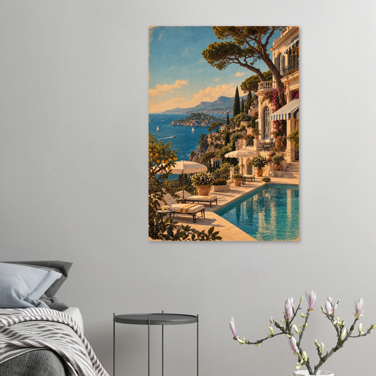 Côte d'Azur Poster im Vintage-Postkarten-Stil – Wandbild Ansicht 8