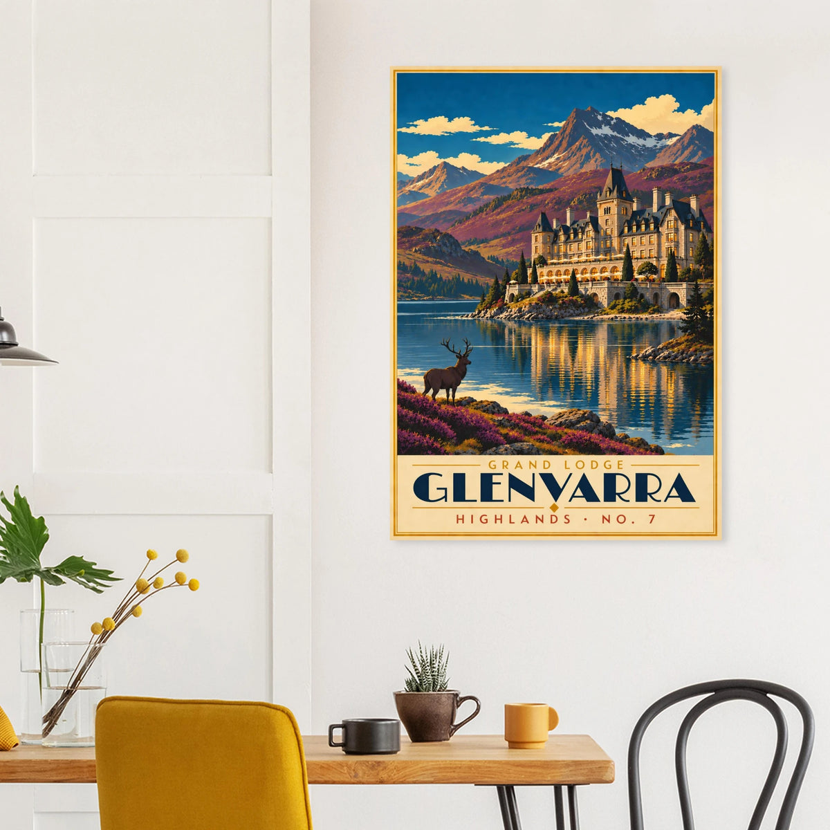 Art-Déco Reiseposter Grand Lodge Glenvarra – Wandbild Ansicht 5
